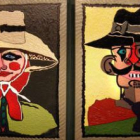 Dos de los sugerentes retratos que Vicente Muñoz Renedo muestra en el Varsovia.