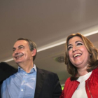 José Luis Rodríguez Zapatero y Susana Díaz, el viernes durante un acto en Jaén.