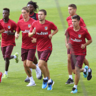 El Atlético inició ayer los entrenamientos. ZIPI