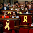 Inés Arrimadas durante la votación en el Parlament