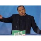 Berlusconi, en su intervención antes de ser expulsado del Senado, este miércoles.