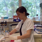 Maria Casadellá, en el instituto Iriscaixa