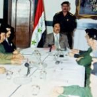 El presidente de Irak, Sadam Hussein, se reunió ayer con su equipo de Gobierno, en Bagdad