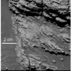 Imagen de una de las rocas estudiadas, en la que se aprecian las marcas de ondas de agua