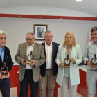 Un momento del homenaje a los alcaldes en Garrafe de Torío