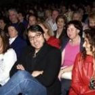 Carmelo Gómez, sentado entre el público en un momento del acto que se celebró ayer en Sahagún