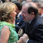 Herrera asiste a la toma de posesión de Aguirre.