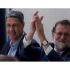 El candidato del PPC a la presidencia de la Generalitat, Xavier García Albiol, y Rajoy. QUIQUE GARCÍA