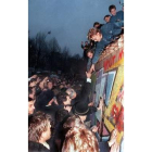 Imagen de 1989 que muestra el Muro de Berlín.