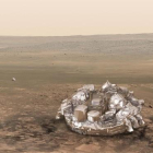 Simulación del módulo 'Schiaparelli' sobre la superficie de Marte. Forma parte de la mision ruso-europea ExoMars.