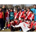 Formación del equipo del San Lorenzo que lidera la 1.ª División Provincial Alevín.