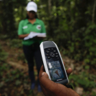 Recogida de muestras de los bosques en Tucamo (Colombia). ERNESTO GUZMAN JR