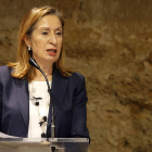 La presidenta del Congreso, Ana Pastor, durante la clausura ayer del encuentro. MARCIANO PÉREZ