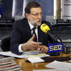 Mariano Rajoy durante la entrevista de ayer en la SER.