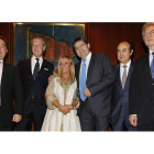 Marcos Martínez, Jorge Vázquez, Isabel Carrasco, Óscar Campillo, José Antonio Cabañeros y Julio Cayón, en la entrega del Garbanzo de Plata.