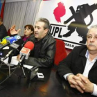Tejerina, primero por la derecha, con afines y miembros de su candidatura.