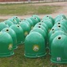 Los nuevos contenedores permanecían ayer en la plaza de San Roque