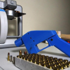Una pistola fabricada mediante una impresora 3D. /