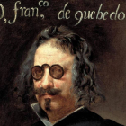 Retrato de Francisco de Quevedo y primera página de las cartas