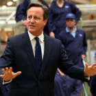 Cameron, durante una visita a una fábrica de té, el pasado martes, en Stockton on Tees.