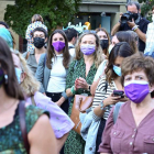 Montero (c), en la concentración del Día de Acción Global por el Aborto Legal, Seguro y Accesible. LERENA