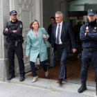 La presidenta del Parlament de Cataluña, Carme Forcadell, a su salida de la sede del Tribunal Supremo