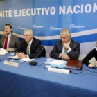 De Cospedal, Rajoy, el coordinador del PP en Navarra José Ignacio Palacios, Arenas y Sáez de Santama