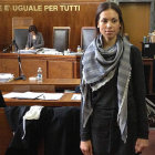 Ruby, después de testificar por primera vez en el juicio.