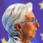 La presidenta del BCE, Christine Lagarde, este jueves. EFE