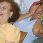 Una de las sesiones de terapia de risa en Ponferrada, en el 2003