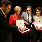 Iván Alonso, Concepción Blanco, Daniel Santos y María Encina Castro, ayer en Cat & Rest