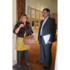 Isabel Carrasco y José Antonio Velasco antes de reunirse.