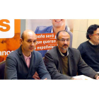 Maraña, en primer término, junto a otros responsables de Ciudadanos.