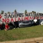Una de las múltiples manifestaciones en contra de la Lada Velilla por León