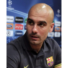 Pep Guardiola, en la rueda de prensa.