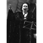 Imagen de la soprano Montserrat Caballé durante el concierto ofrecido en el Palacio de los Deportes en el año 1991