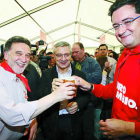 Alejo, Blanco y López aprovecharon para hacer campaña.
