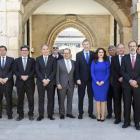 Rectores y vicerrectores de Galicia, Castilla y León, Cantabria y Portugal tras la cita en Burgos. DL