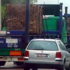 Convoy que transportaba la cocaína oculta en un gran bloque de granito