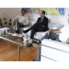 Isabel Carrasco, Nicanor Sen, José Manuel Jiménez y García Bayón en la reunión en el nuevo despacho
