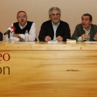 Antonio Gamoneda, Secundino Serrano, Ernesto Escapa, Nicolás Miñambres y Luis Grau.