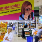 Un súper de Caprabo anuncia la iniciativa de El Comparador.