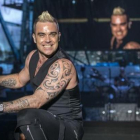 Robbie Williams, durante su actuación, la madrugada del domingo, en el Hard Rock Rising.
