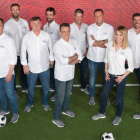 El equipo de presentadores y reporteros de Mediaset que cubrirá el Mundial de fútbol de Rusia.