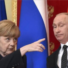 Los líderes de Rusia y Alemania han mantenido una rueda de prensa conjunta este domingo en el Kremlin.