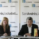 Rodríguez Carús y Miguel Martínez en la presentación de las jornadas