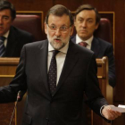 Mariano Rajoy, este miércoles, en el Congreso.