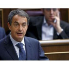 José Luis Rodríguez Zapatero durante una de sus intervenciones en la sesión de control al Ejecutivo.