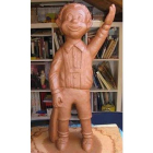 La escultura de Gorgorito, modelada en arcilla.