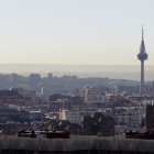 Aspecto de Madrid como consecuencia de la elevada contaminación, el lunes.